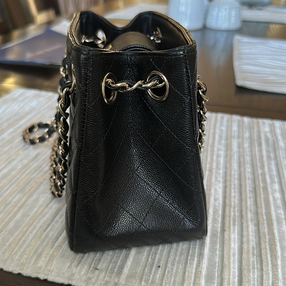 CHANEL Caviar Quilted Mini Bucket Bag Black GHW - Picture 13 of 17